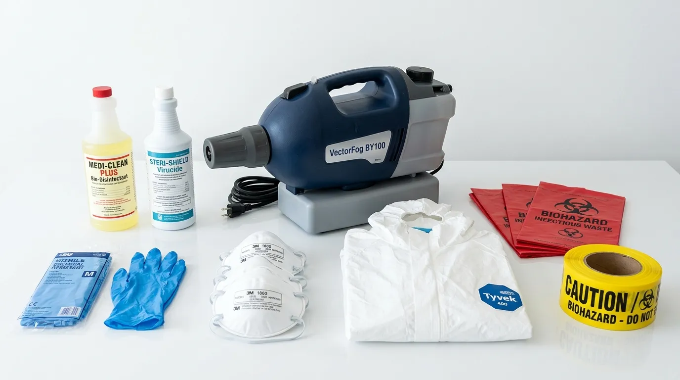 Professional biohazard remediation crew working in La Habra